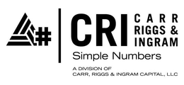 CRI CARR RIGGS & INGRAM SIMPLE NUMBERS A DIVISION OF CARR, RIGGS & INGRAM CAPITAL, LLC trademark