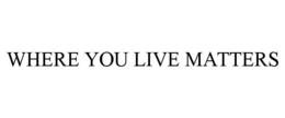 WHERE YOU LIVE MATTERS trademark