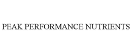 PEAK PERFORMANCE NUTRIENTS trademark
