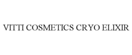 VITTI COSMETICS CRYO ELIXIR trademark
