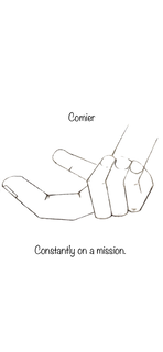 COMIER CONSTANTLY ON A MISSION. trademark