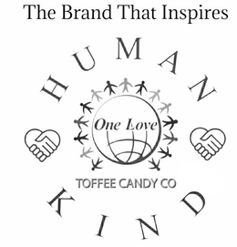 THE BRAND THAT INSPIRES HUMAN KIND ONE LOVE TOFFEE CANDY CO trademark