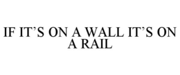 IF IT'S ON A WALL IT'S ON A RAIL trademark