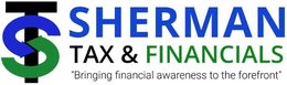 ST SHERMAN TAX & FINANCIALS "BRINGING FINANCIAL AWARENESS TO THE FOREFRONT" trademark