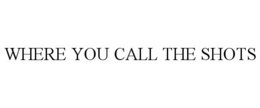 WHERE YOU CALL THE SHOTS trademark