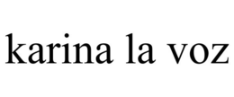 KARINA LA VOZ trademark