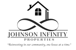 JOHNSON INFINITY PROPERTIES "REINVESTING IN OUR COMMUNITY, ONE HOUSE AT A TIME." trademark