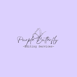PURPLE BUTTERFLY - EDITING SERVICES - trademark