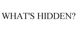 WHAT'S HIDDEN? trademark