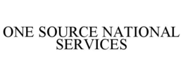 ONE SOURCE NATIONAL SERVICES trademark