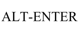 ALT-ENTER trademark