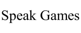 SPEAK GAMES trademark