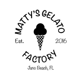 MATTY'S GELATO FACTORY EST. 2016 JUNO BEACH, FL trademark