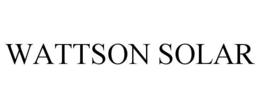 WATTSON SOLAR trademark