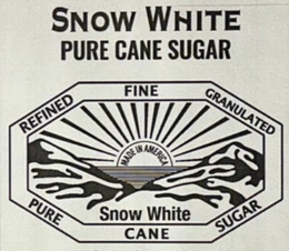 SNOW WHITE PURE CANE SUGAR REFINED FINE GRANULATED PURE CANE SUGAR SNOW WHITE MADE IN AMERICA trademark