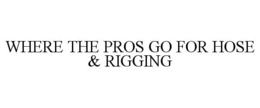 WHERE THE PROS GO FOR HOSE & RIGGING trademark