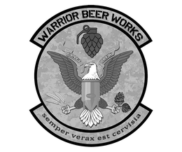 WARRIOR BEER WORKS CRAFT BREW SEMPER VERAX EST CERVISIA trademark