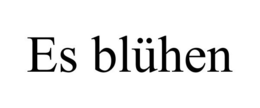 ES BLÜHEN trademark