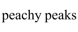 PEACHY PEAKS trademark
