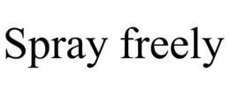 SPRAY FREELY trademark