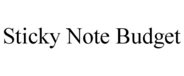 STICKY NOTE BUDGET trademark