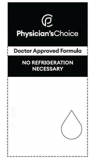 PC PHYSICIAN'S CHOICE DOCTOR APPROVED FORMULA NO REFRIGERATION NECESSARY trademark