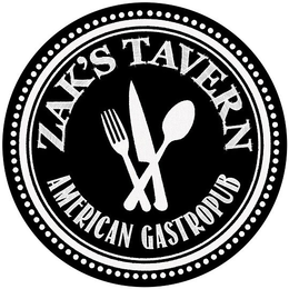 ZAK'S TAVERN AMERICAN GASTROPUB trademark