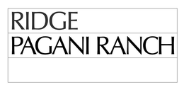 RIDGE PAGANI RANCH trademark
