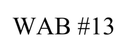 WAB #13 trademark