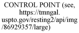 CONTROL POINT (SEE, HTTPS://TMNGAL. USPTO.GOV/RESTING2/API/IMG/86929357/LARGE) trademark