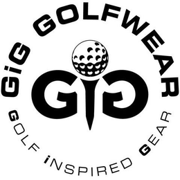 GIG GOLFWEAR GIG GOLF INSPIRED GEAR trademark