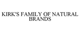 KIRK'S FAMILY OF NATURAL BRANDS trademark