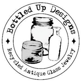 BOTTLED UP DESIGNS RECYCLED ANTIQUE GLASS JEWELRY trademark