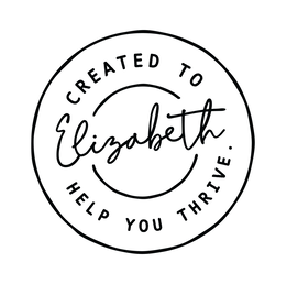ELIZABETH CREATED TO HELP YOU THRIVE. trademark