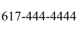 617-444-4444 trademark