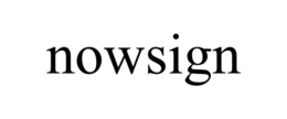 NOWSIGN trademark
