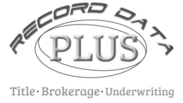 RECORD DATA PLUS TITLE · BROKERAGE · UNDERWRITING trademark