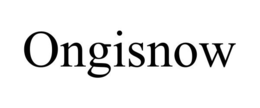 ONGISNOW trademark