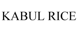 KABUL RICE trademark