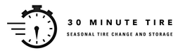 30 MINUTE TIRE SEASONAL TIRE CHANGE AND STORAGE trademark