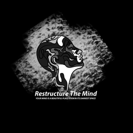 RESTRUCTURE THE MIND YOUR MIND IS A BEAUTIFUL PLACE EVEN IN ITS DARKEST SPACE trademark