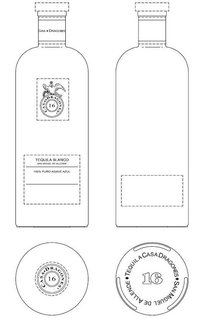CASA DRAGONES 16 TEQUILA BLANCO SAN MIGUEL DE ALLENDE 100% PURO AGAVE AZUL trademark