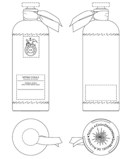 CASA DRAGONES 16 SIPPING TEQUILA SAN MIGUEL DE ALLENDE TEQUILA JOVEN 100% PURO AGAVE AZUL trademark