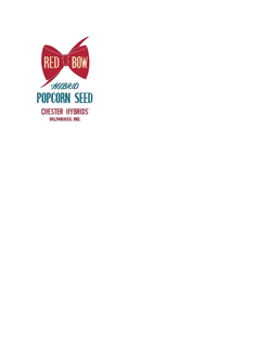 RED BOW HYBRID POPCORN SEED CHESTER HYBRIDS VALPARAISO, IND. trademark