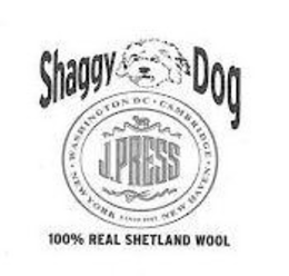 SHAGGY DOG 100% REAL SHETLAND WOOL WASHINGTON D.C. CAMBRIDGE NEW HAVEN NEW YORK SINCE 1902 J.PRESS trademark