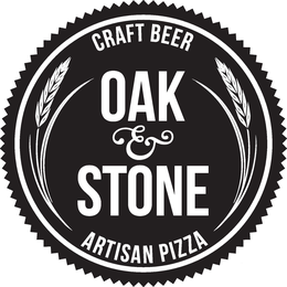 OAK & STONE CRAFT BEER ARTISAN PIZZA trademark