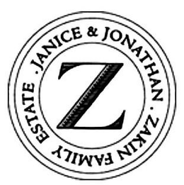 Z · JANICE & JONATHAN · ZAKIN FAMILY ESTATE trademark