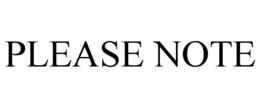 PLEASE NOTE trademark
