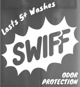 LASTS 5+ WASHES SWIFF  ODOR PROTECTION trademark
