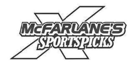 MCFARLANE'S SPORTSPICKS X trademark